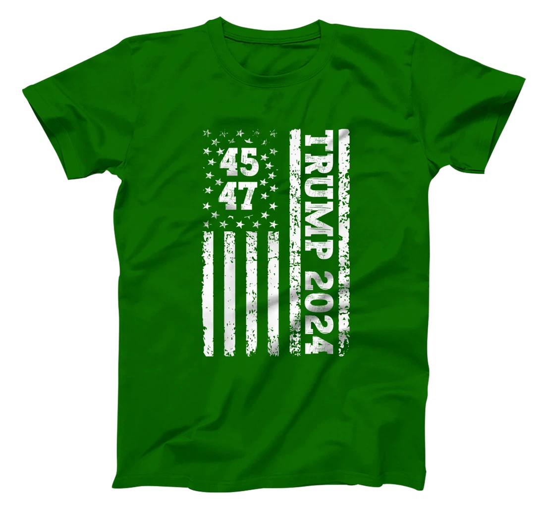 45 47 Trump 2024 American Flag T-Shirt