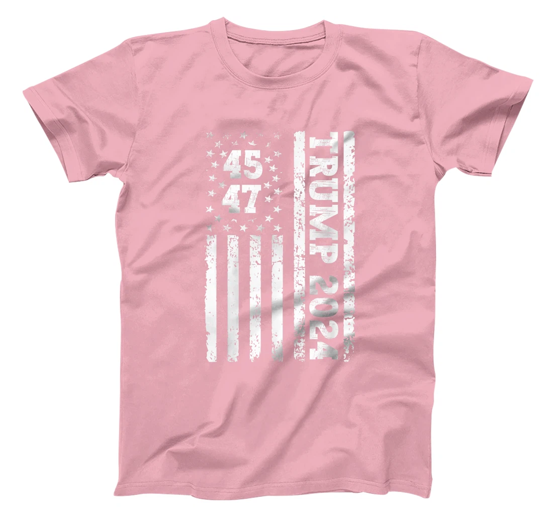 45 47 Trump 2024 American Flag T-Shirt