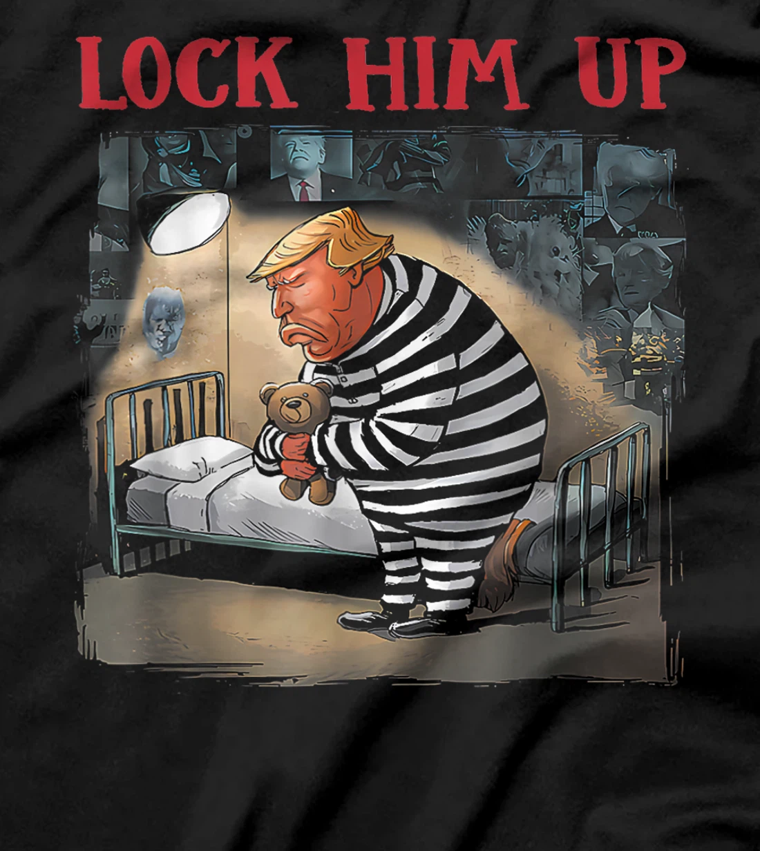 Lock-Him-Up-Anti-Trump-2024-Funny-Jail-Trump-For-Prison T-Shirt