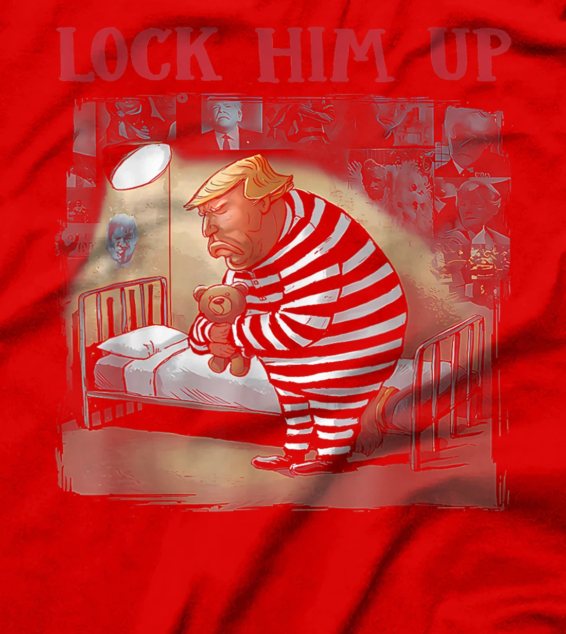 Lock-Him-Up-Anti-Trump-2024-Funny-Jail-Trump-For-Prison T-Shirt