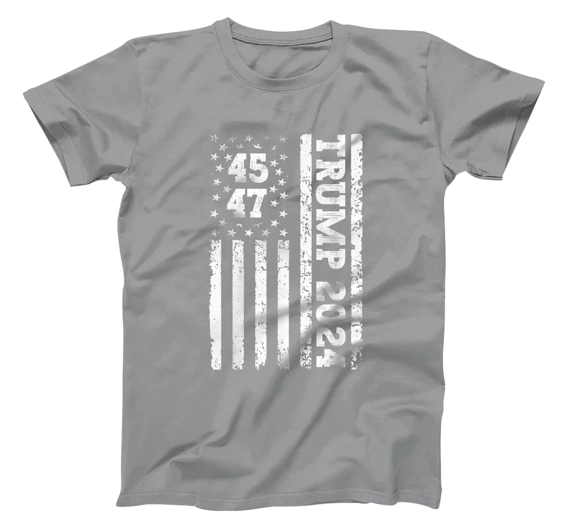 45 47 Trump 2024 American Flag T-Shirt