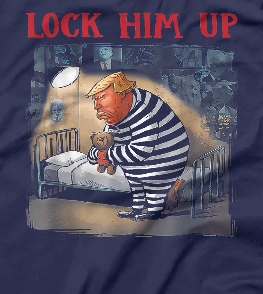 Lock-Him-Up-Anti-Trump-2024-Funny-Jail-Trump-For-Prison T-Shirt
