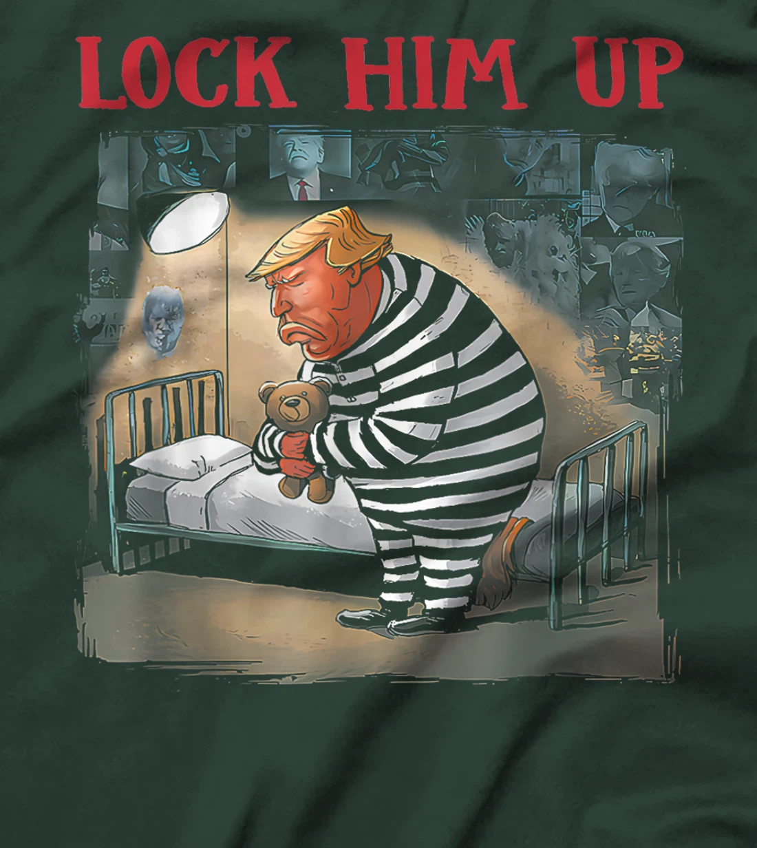 Lock-Him-Up-Anti-Trump-2024-Funny-Jail-Trump-For-Prison T-Shirt