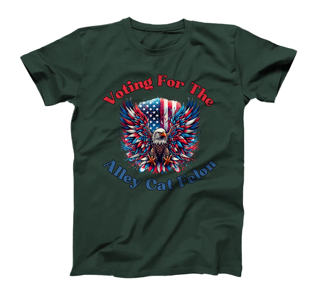 Voting For The Felon Alley Cat Trump Support American Eagle Premium T-Shirt