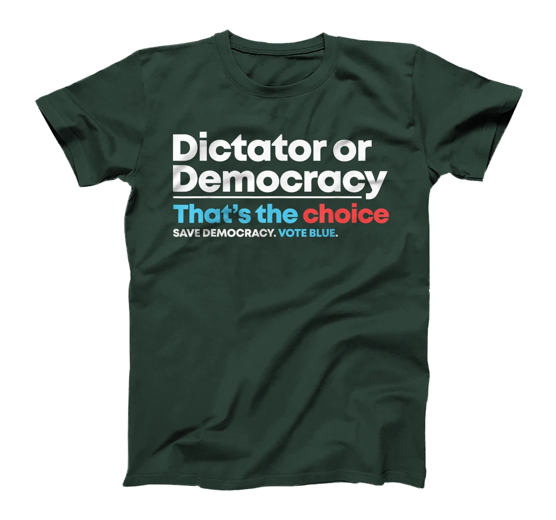 Democracy or Dictatorship Anti Trump Anti Project 2025 T-Shirt