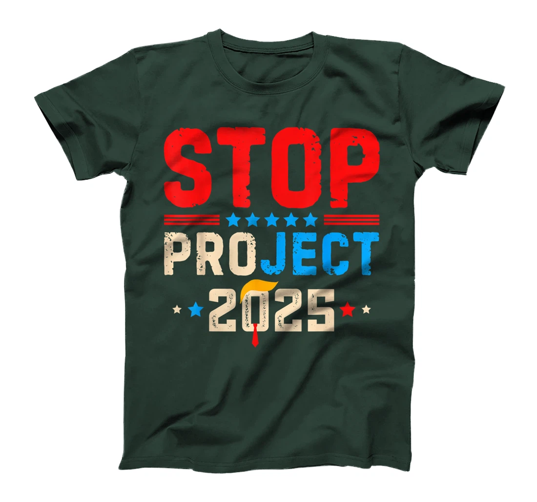Funny Stop Project 2025 Retro Anti Trump For President 2024 T-Shirt
