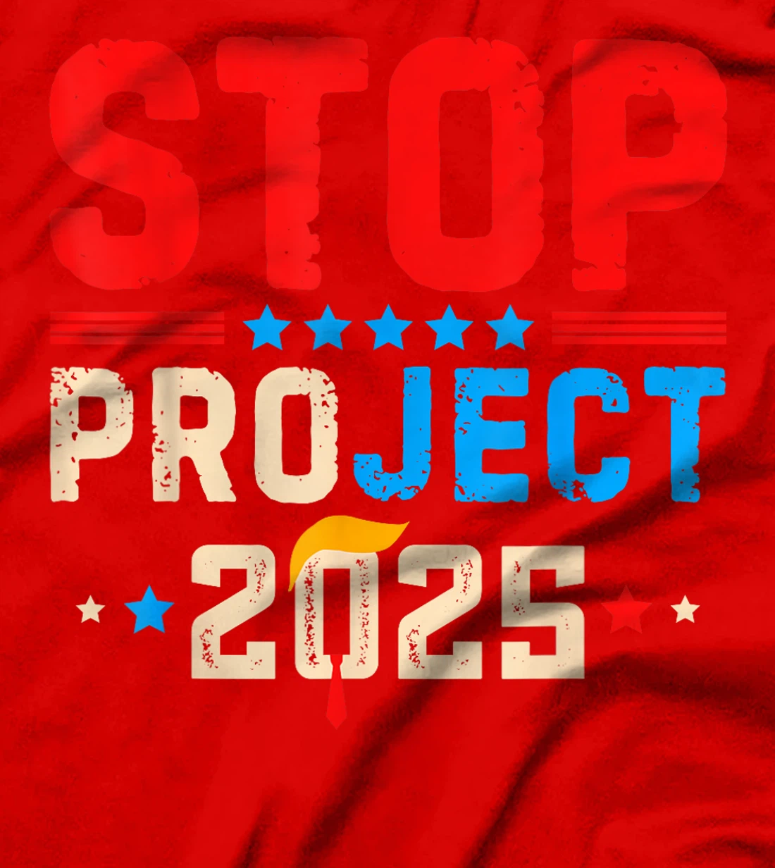 Funny Stop Project 2025 Retro Anti Trump For President 2024 T-Shirt