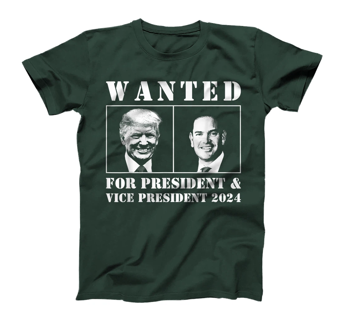 Wanted For President & Vice President 2024 Trump Rubio MAGA T-Shirt