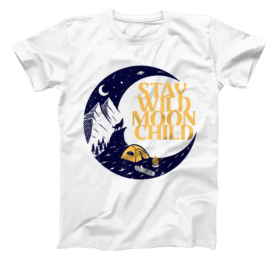 Vintage Retro Stay Wild Moon Child Boho Peace Hippie Gift T-Shirt