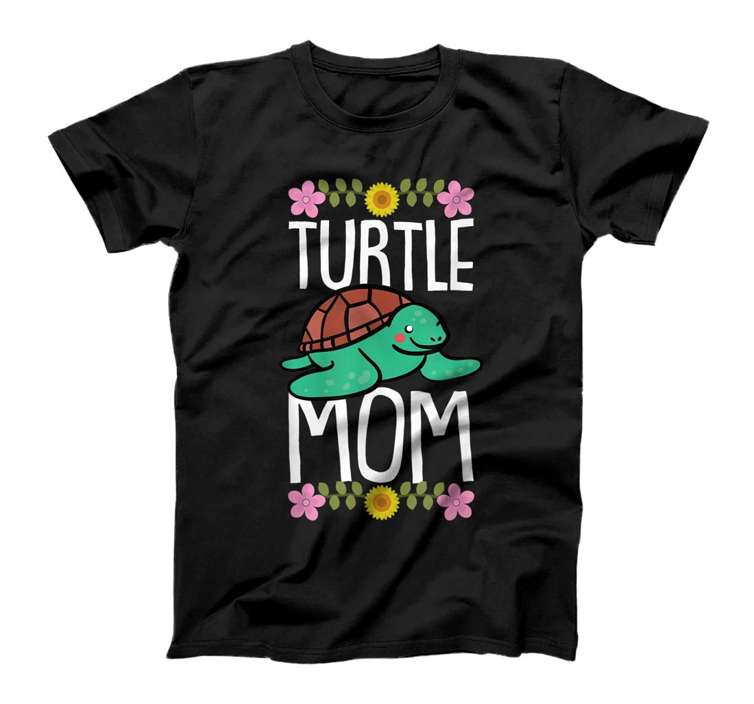 Turtle Mom Cute Reptile Pet Animal Mommy Mama Momma Mother T-Shirt