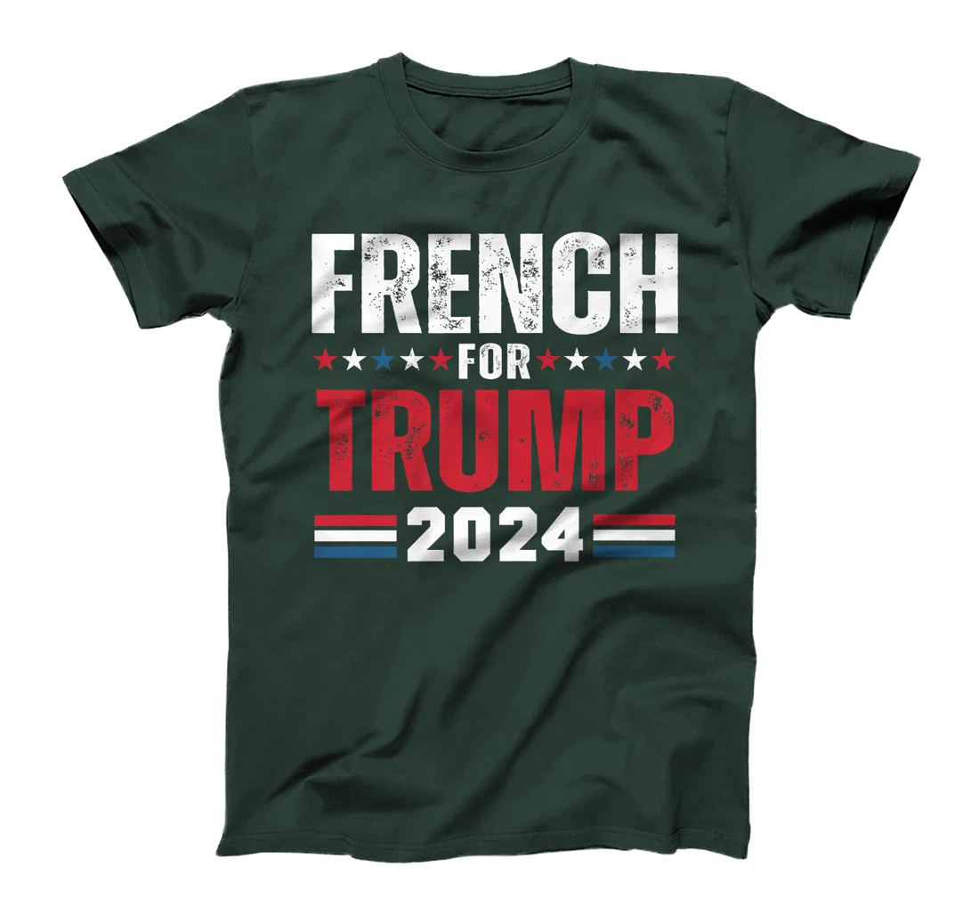 French For Trump 2024 American Flag Premium T-Shirt