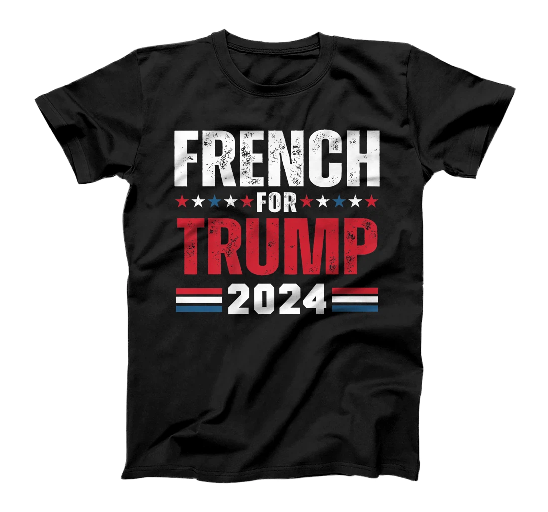 French For Trump 2024 American Flag Premium T-Shirt