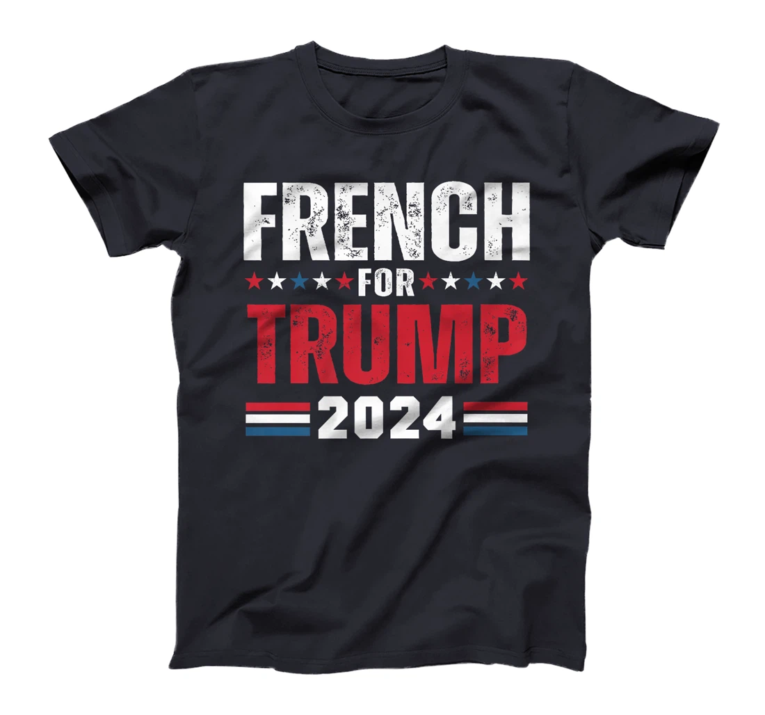 French For Trump 2024 American Flag Premium T-Shirt