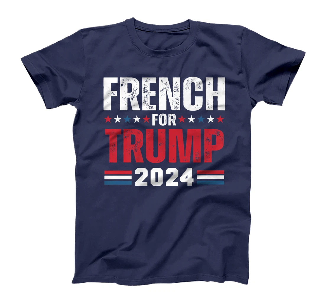 French For Trump 2024 American Flag Premium T-Shirt