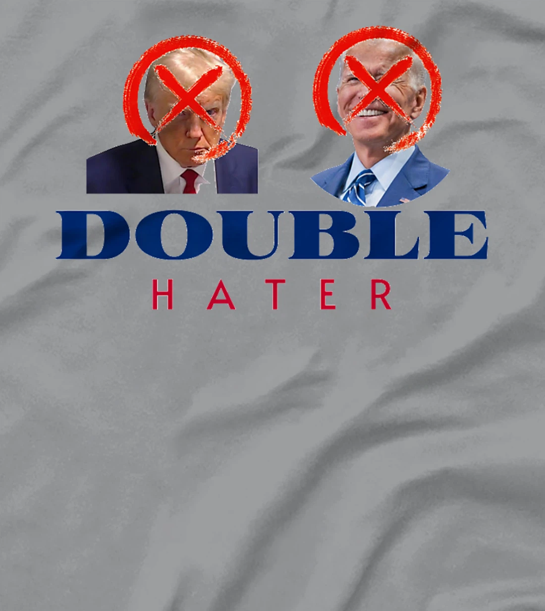 Double Hater Anti Trump Anti Biden President Election 2024 Premium T-Shirt