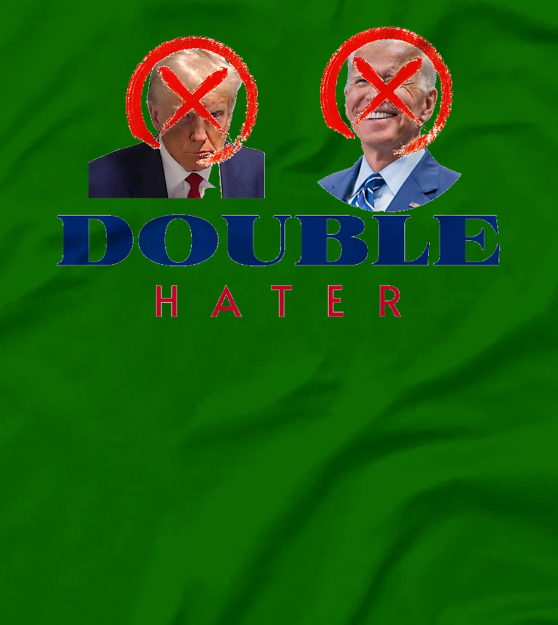 Double Hater Anti Trump Anti Biden President Election 2024 Premium T-Shirt