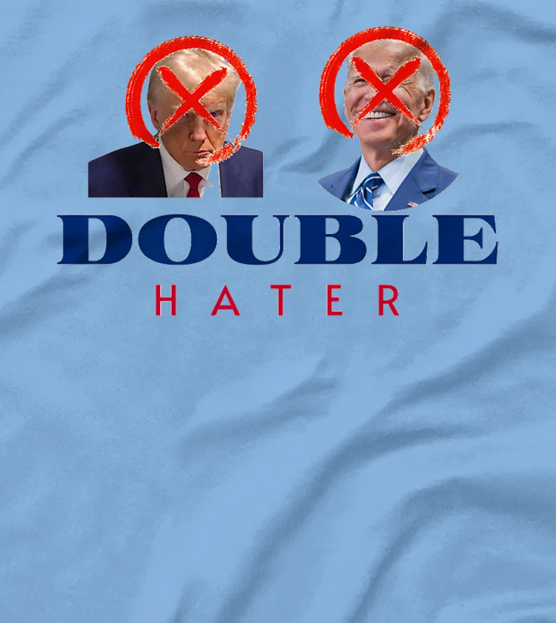 Double Hater Anti Trump Anti Biden President Election 2024 Premium T-Shirt