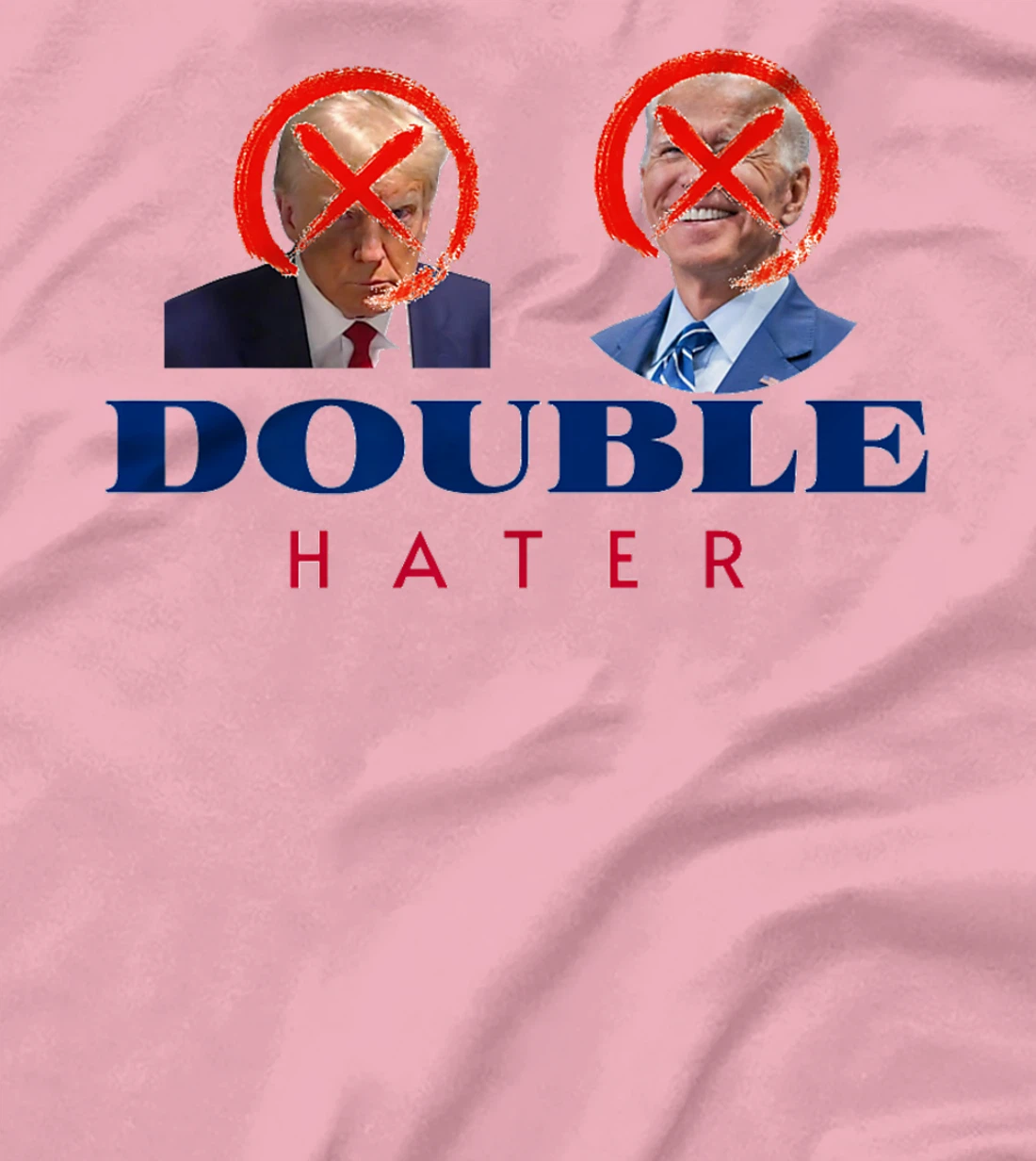 Double Hater Anti Trump Anti Biden President Election 2024 Premium T-Shirt
