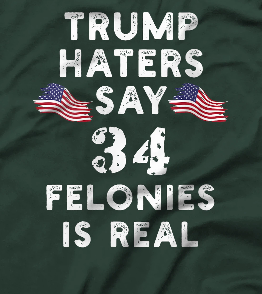 Womens Trump Haters say 34 Felonies is Real T-Shirt