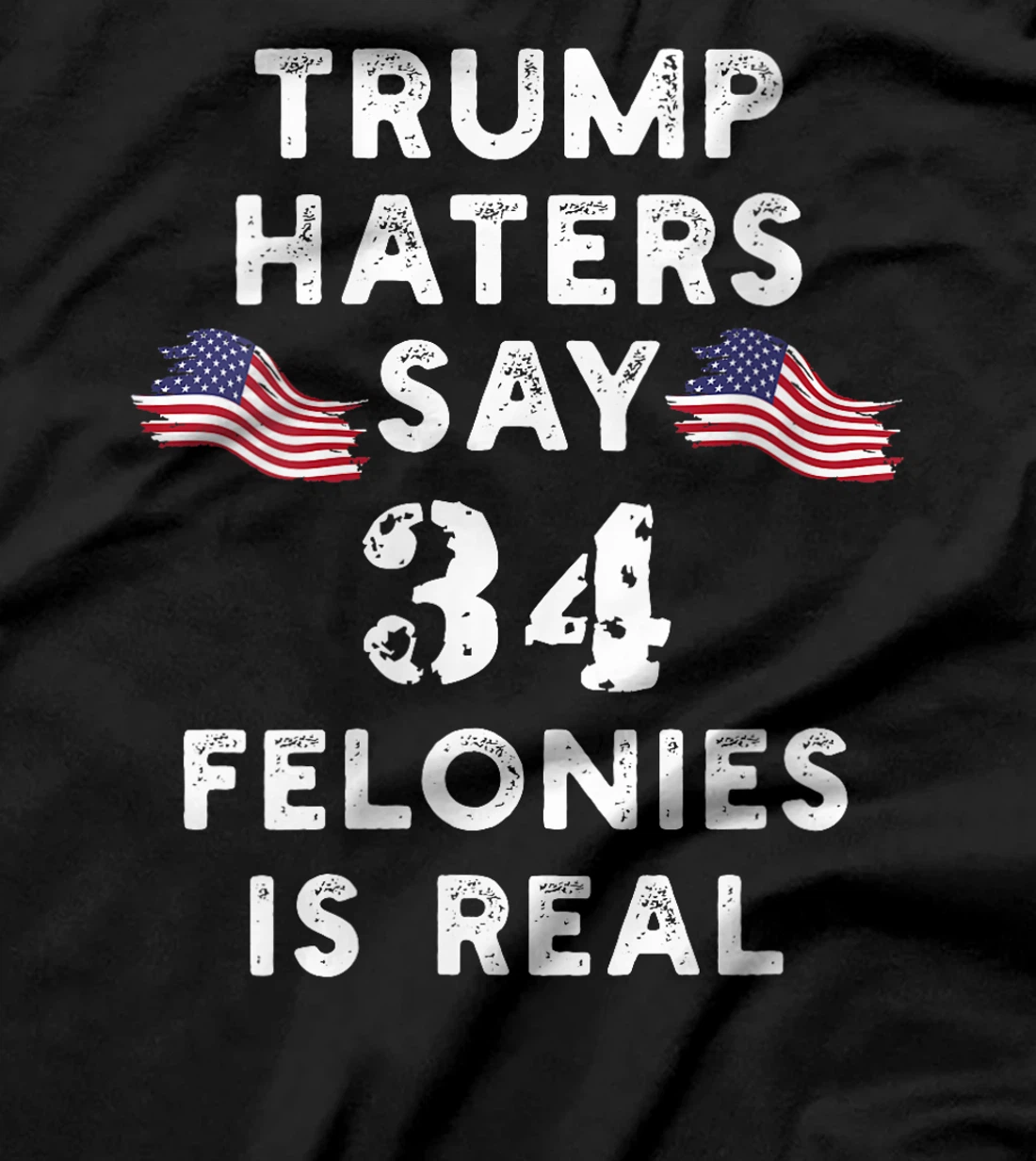 Womens Trump Haters say 34 Felonies is Real T-Shirt