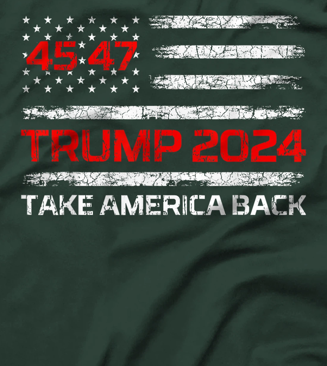 Trump 2024 45 47 USA American Flag Vintage Retro 4547 Trump T-Shirt