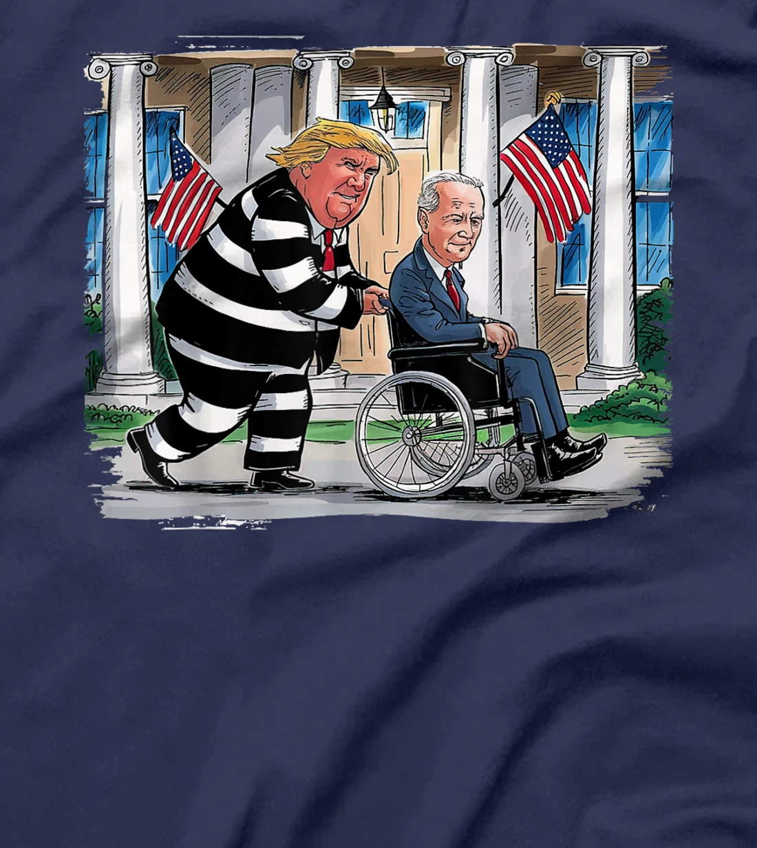 It's Time To Go Joe Funny Wheelchair Sarcastic Trump 2024 T-Shirt