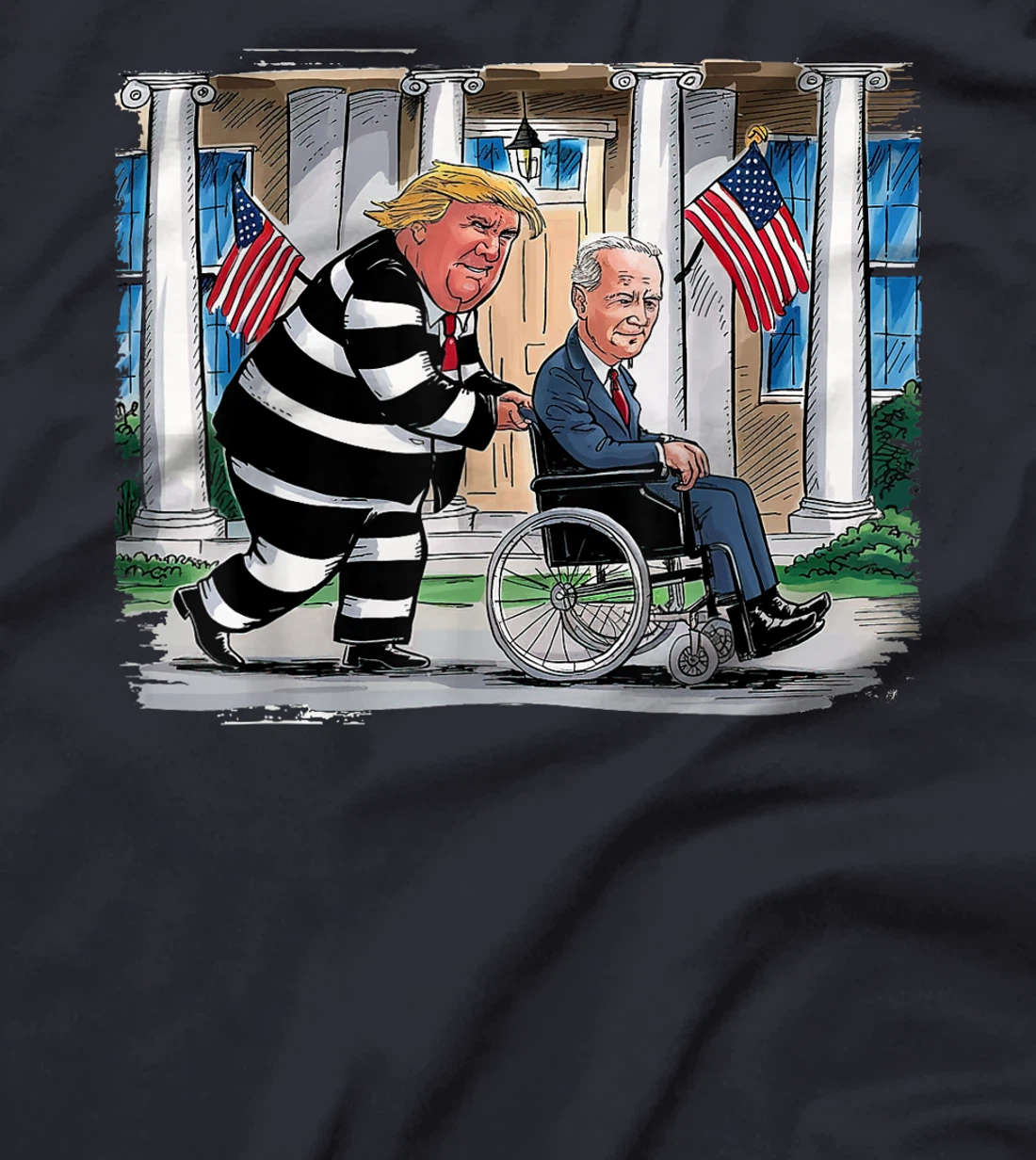 It's Time To Go Joe Funny Wheelchair Sarcastic Trump 2024 T-Shirt