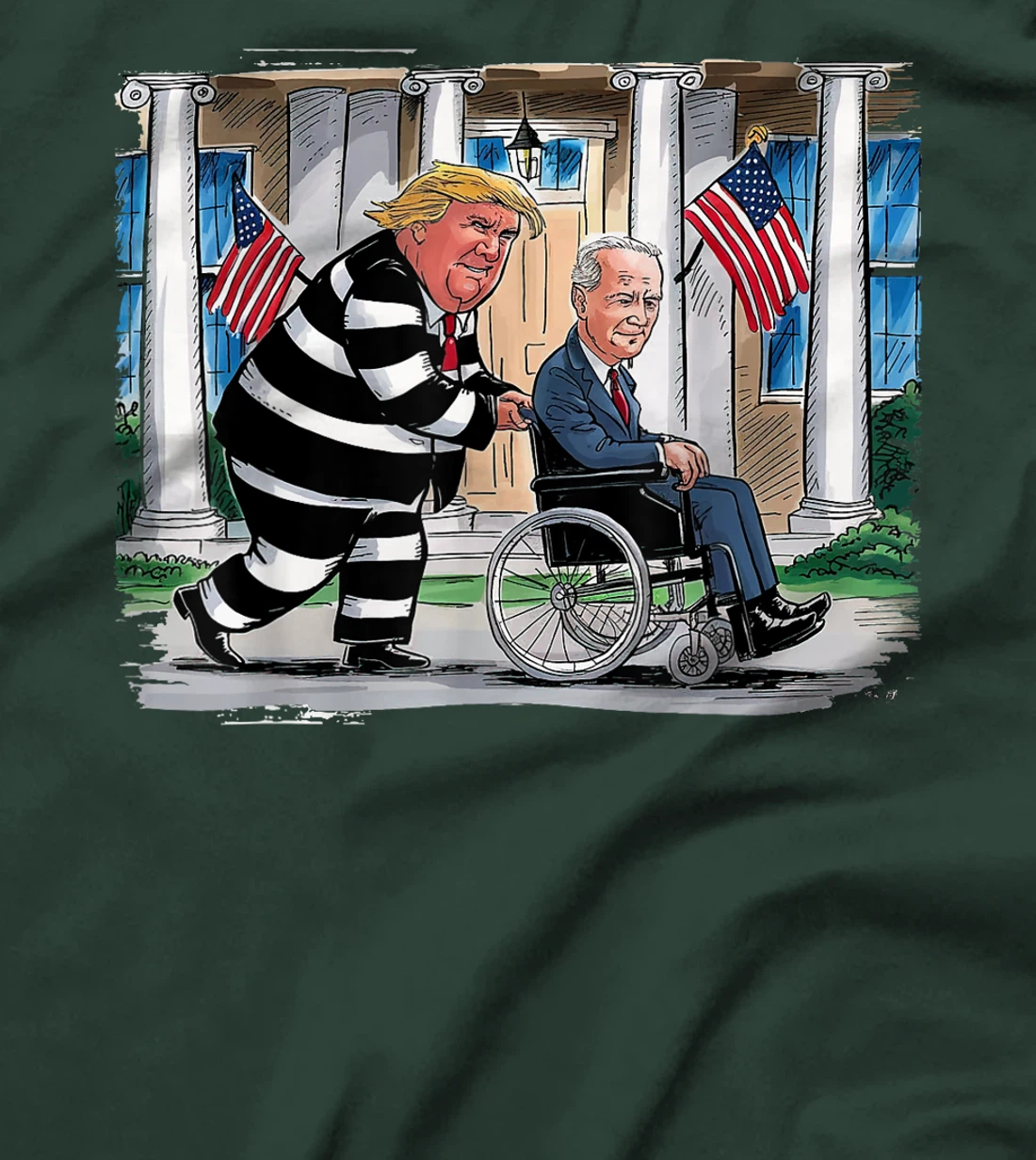 It's Time To Go Joe Funny Wheelchair Sarcastic Trump 2024 T-Shirt