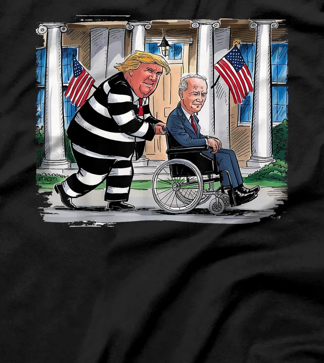 It's Time To Go Joe Funny Wheelchair Sarcastic Trump 2024 T-Shirt