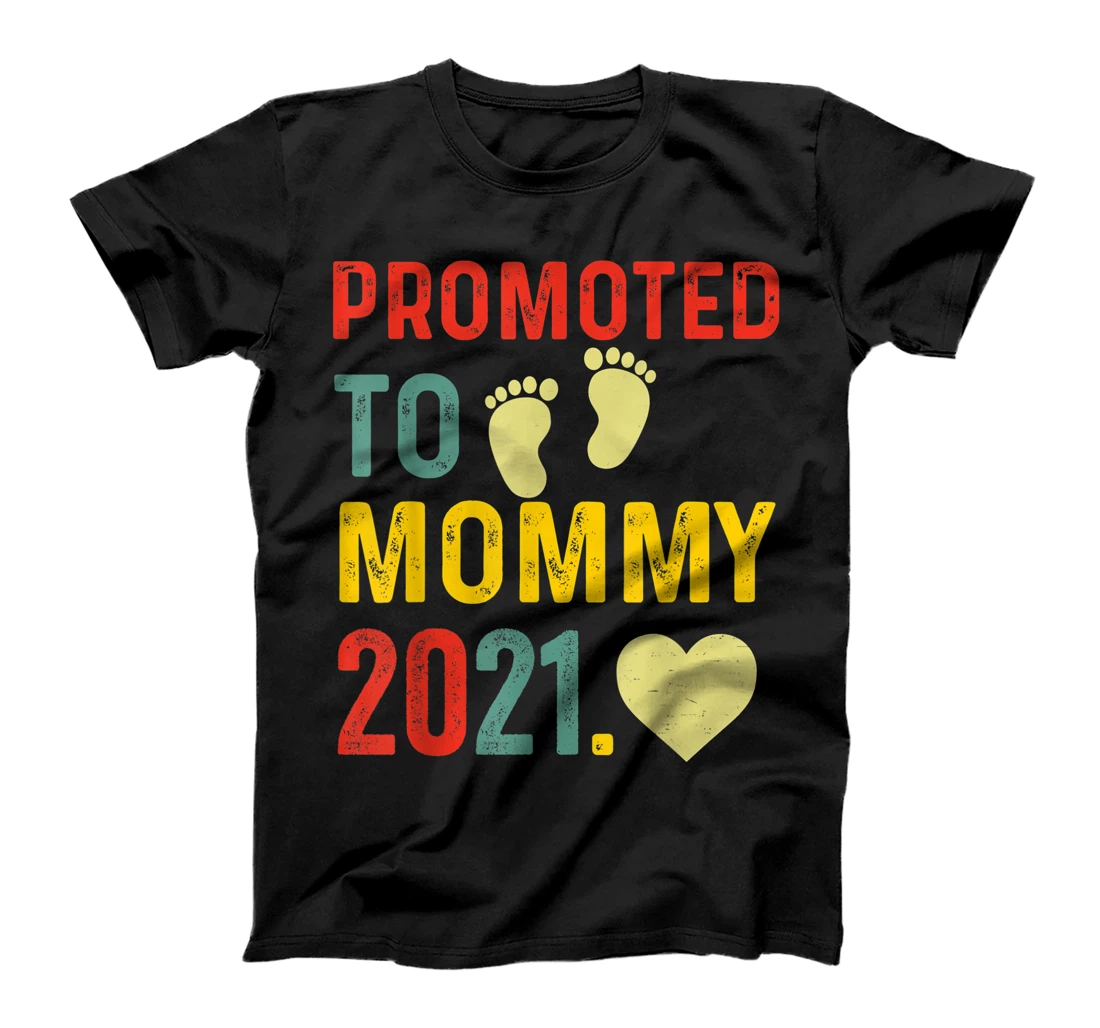 Promoted To Mommy 2021 New Pregnancy Announcement Mother T-Shirt