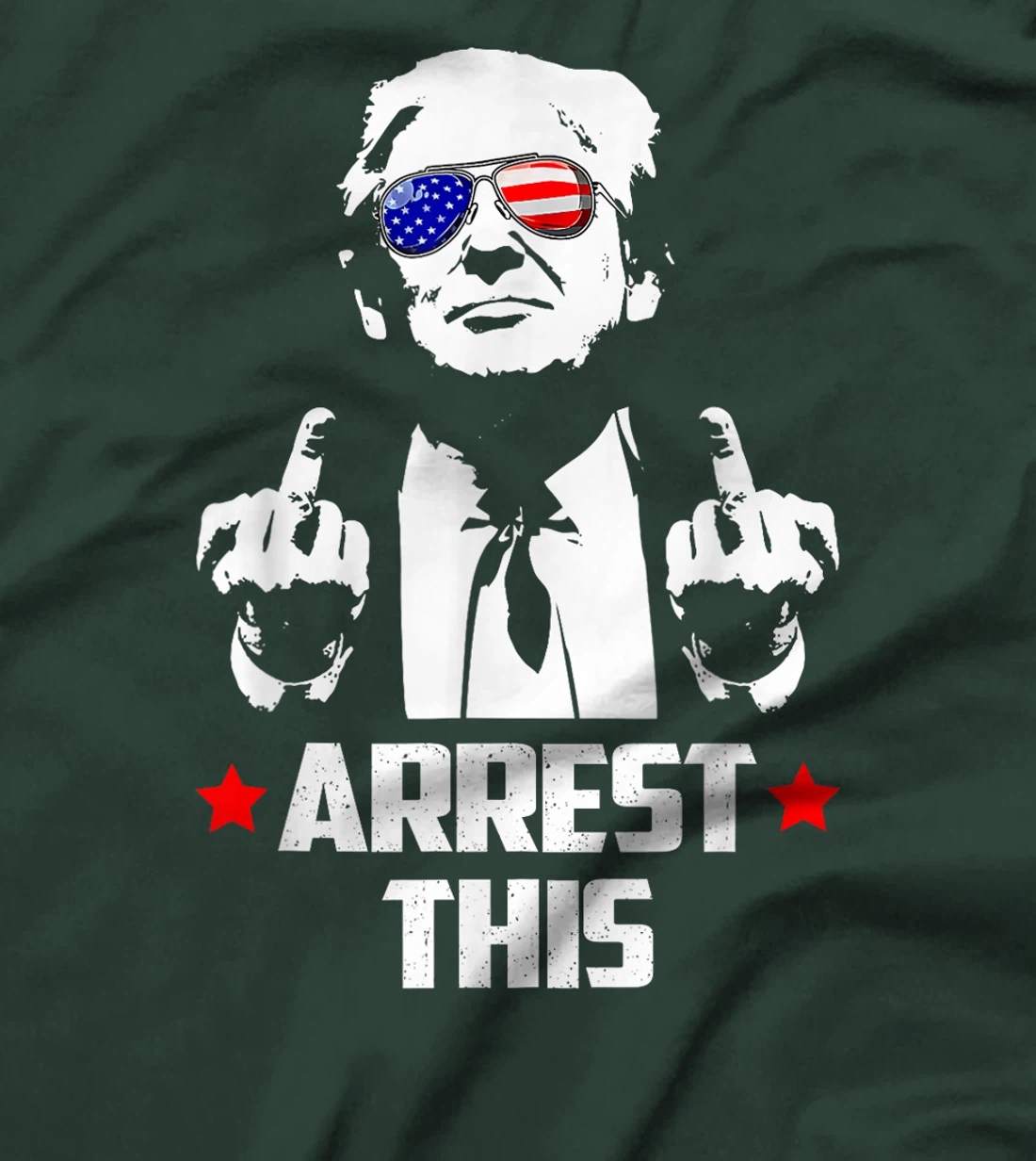 Funny Trump ARESST THIS Donald Trump Middle Finger T-Shirt