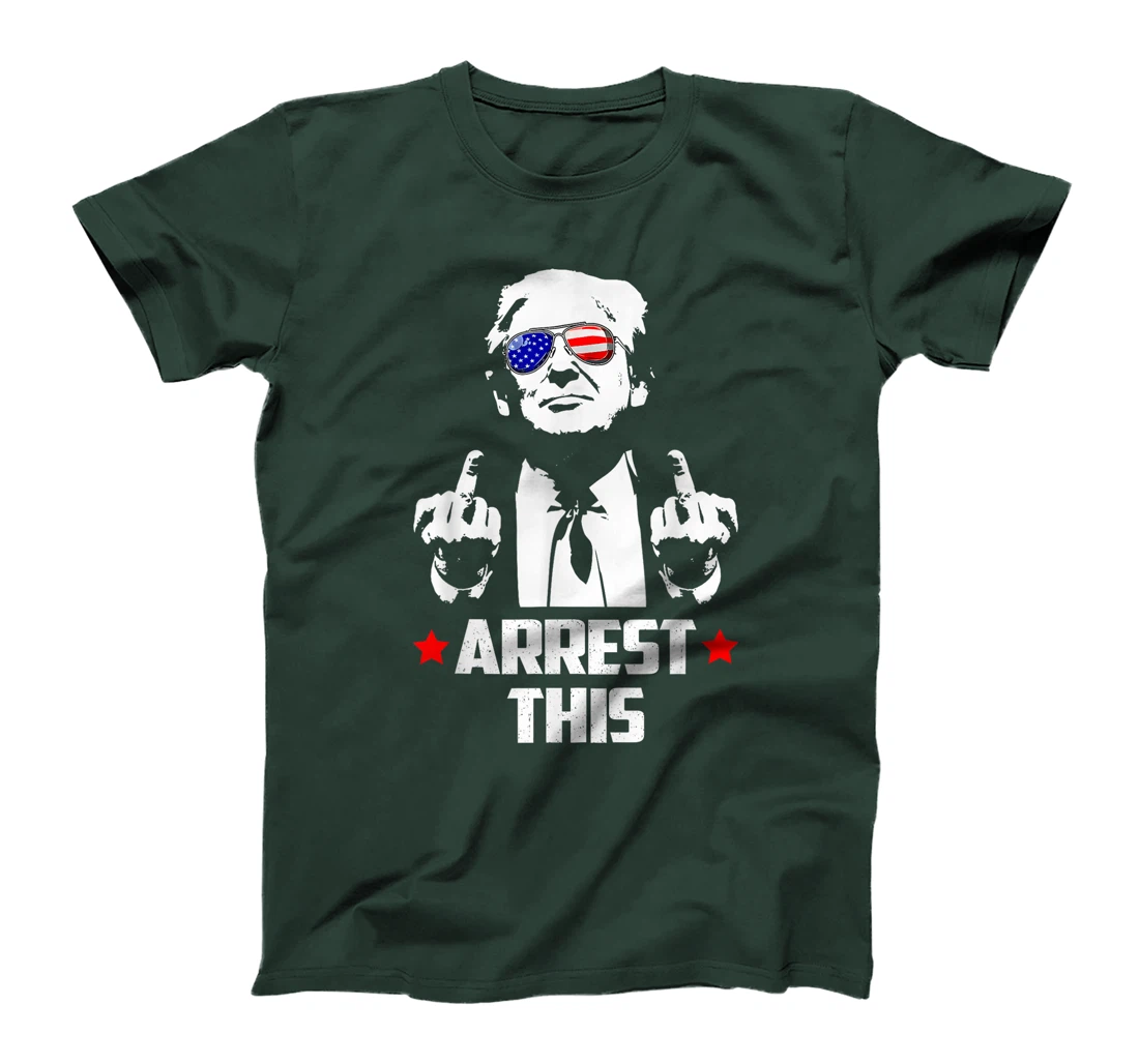 Funny Trump ARESST THIS Donald Trump Middle Finger T-Shirt