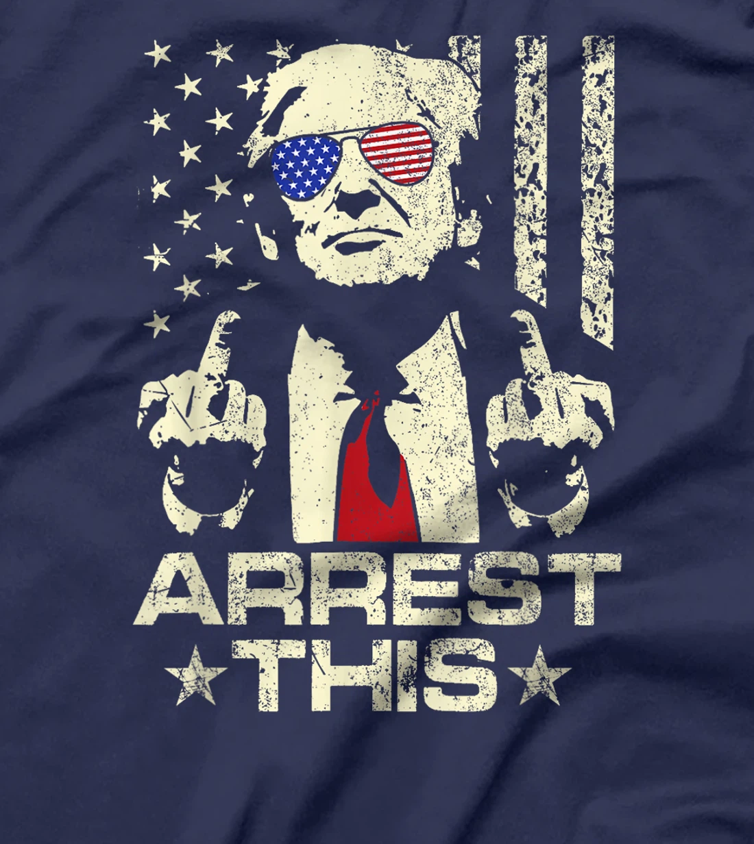Funny Trump Arrest This Donald Trump Middle Finger President T-Shirt