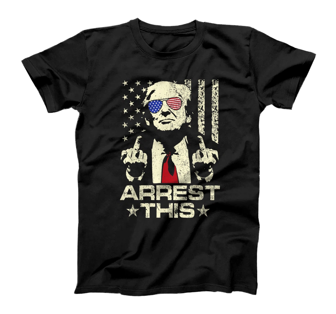 Funny Trump Arrest This Donald Trump Middle Finger President T-Shirt