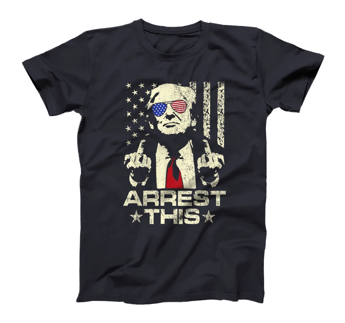 Funny Trump Arrest This Donald Trump Middle Finger President T-Shirt