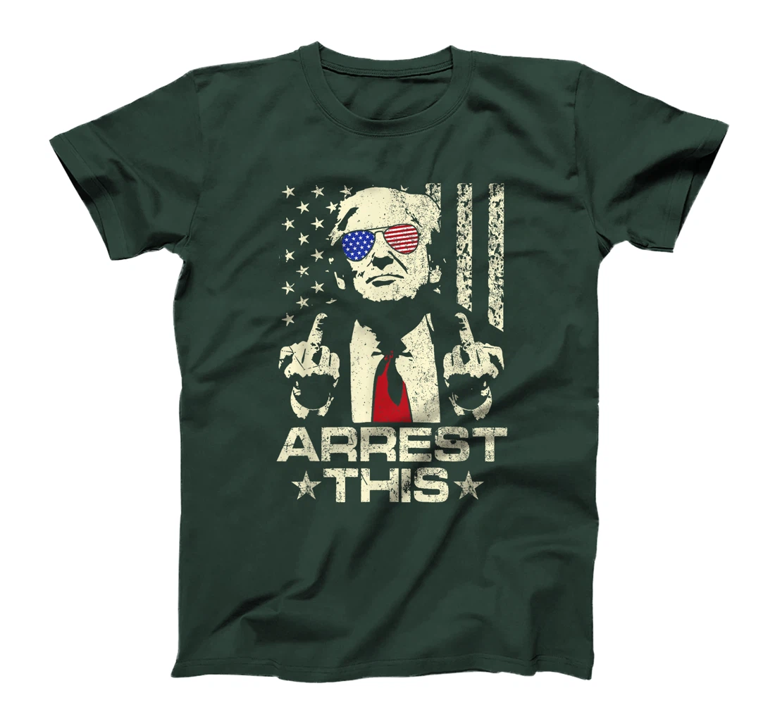 Funny Trump Arrest This Donald Trump Middle Finger President T-Shirt