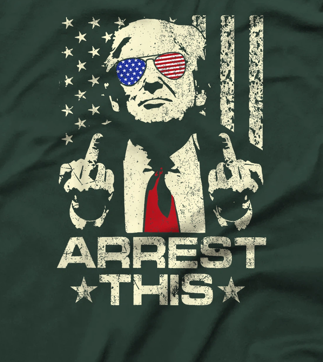 Funny Trump Arrest This Donald Trump Middle Finger President T-Shirt