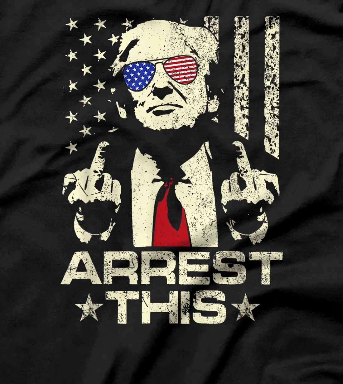Funny Trump Arrest This Donald Trump Middle Finger President T-Shirt