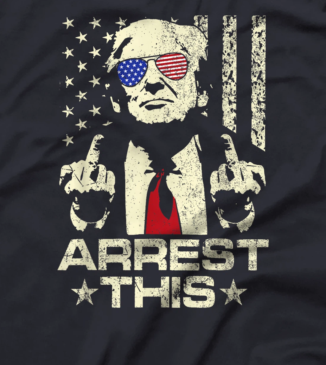 Funny Trump Arrest This Donald Trump Middle Finger President T-Shirt