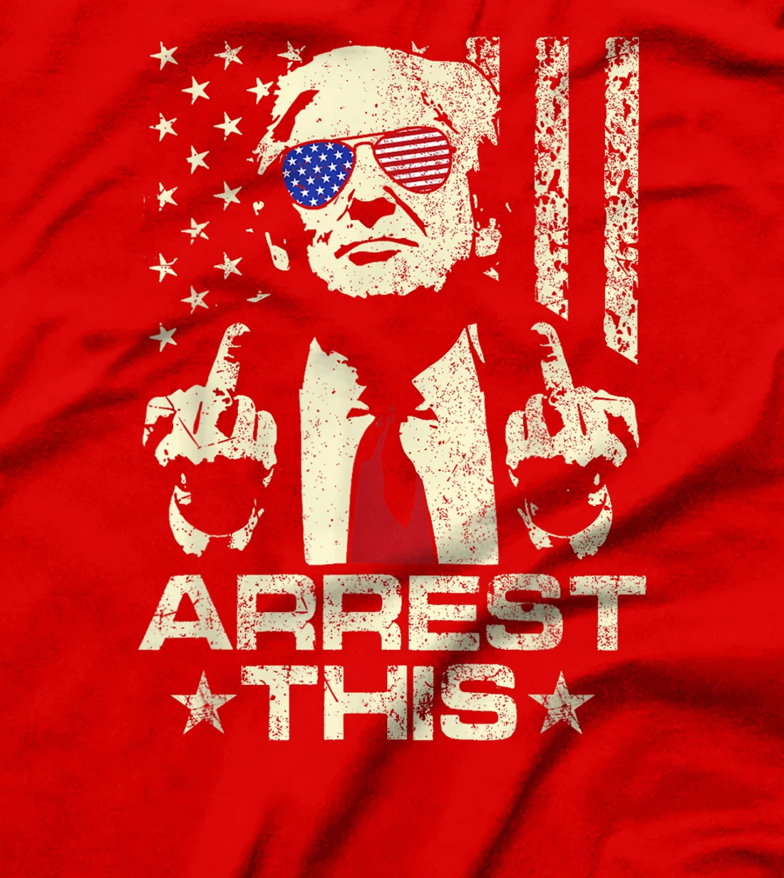 Funny Trump Arrest This Donald Trump Middle Finger President T-Shirt