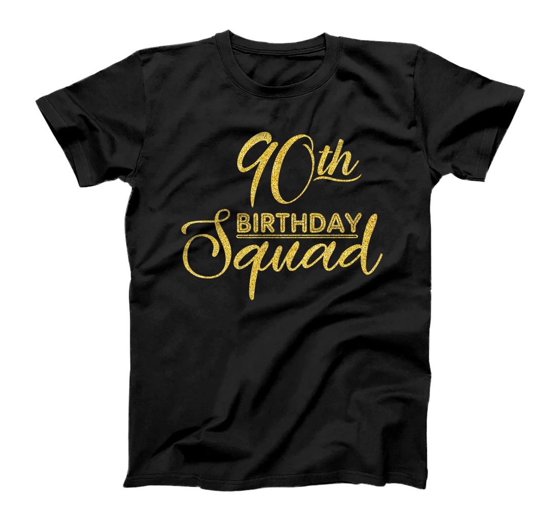 90th Birthday Squad Party Birthday Bday Yellow Gold Birthday Premium T-Shirt