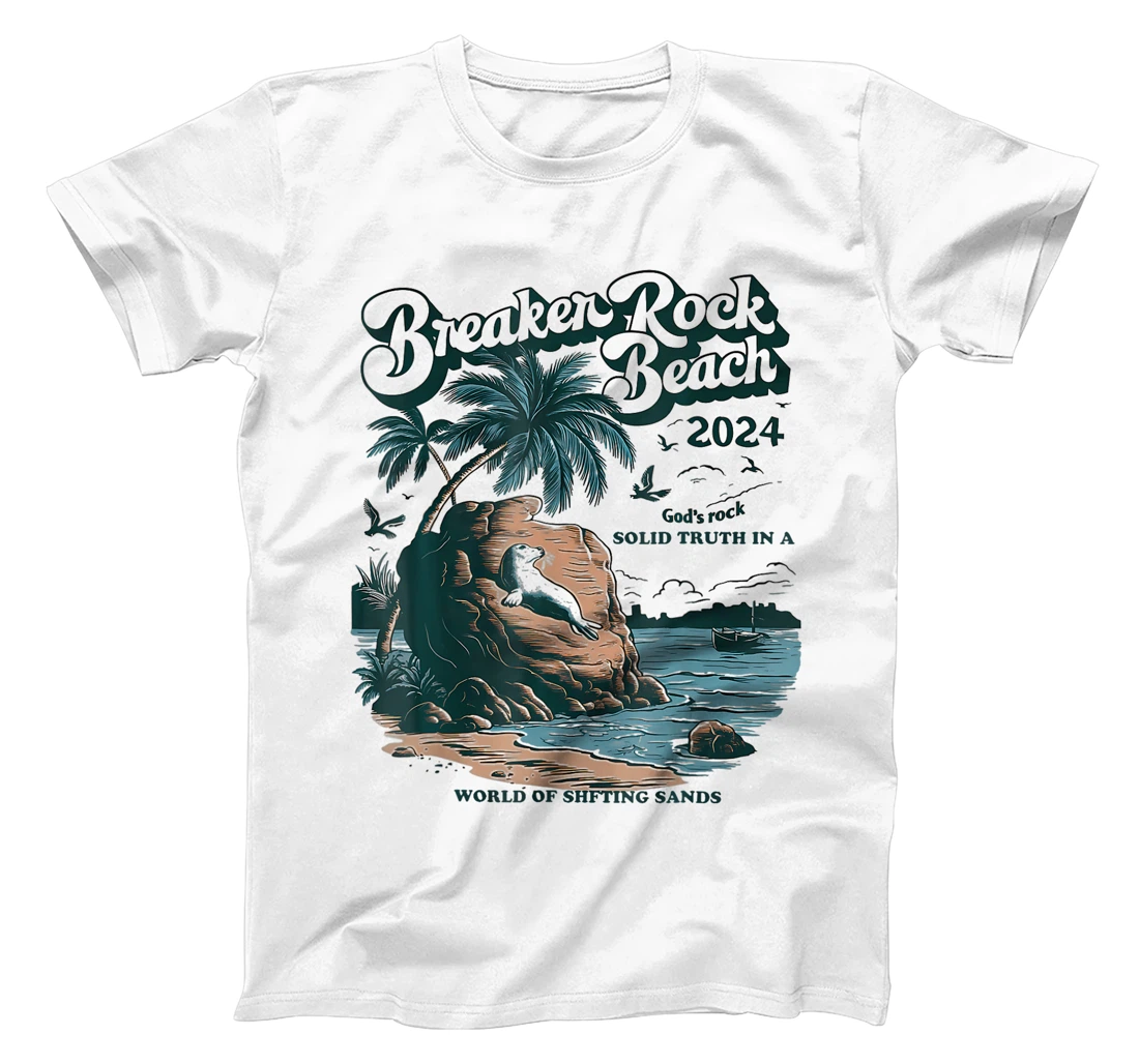 Breaker Rock Beach God's Rock Solid Beach Vbs 2024 Retro T-Shirt
