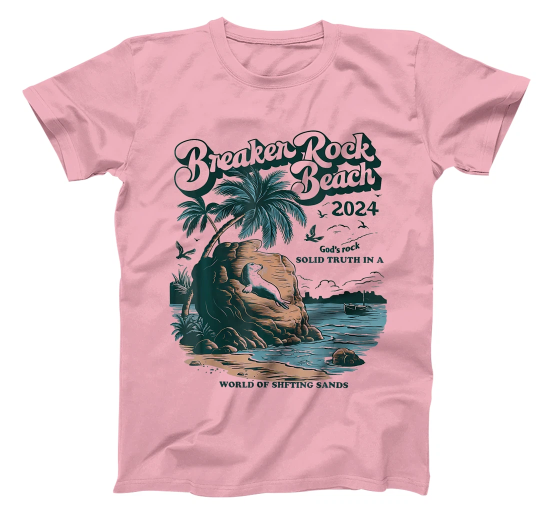 Breaker Rock Beach God's Rock Solid Beach Vbs 2024 Retro T-Shirt