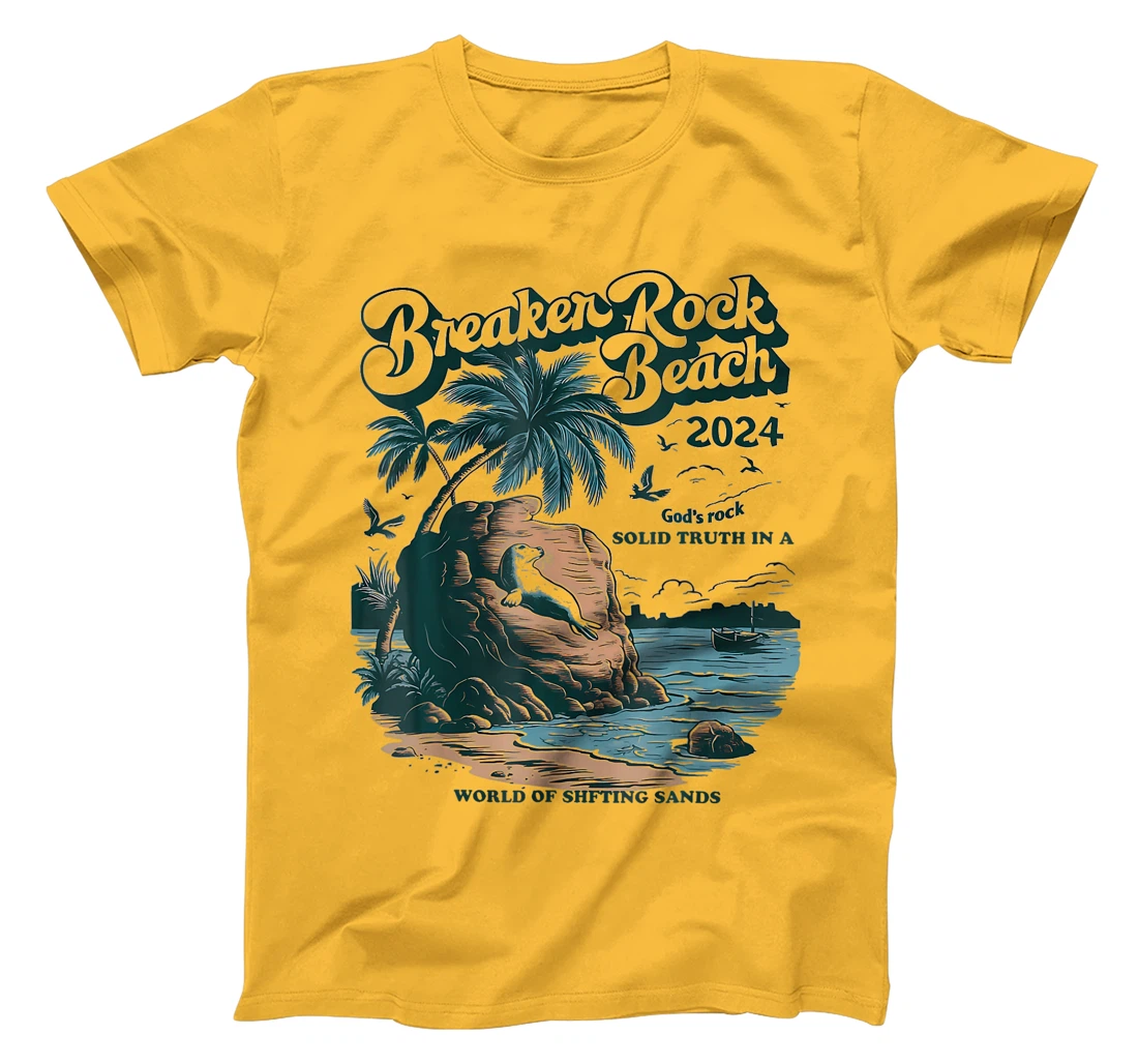 Breaker Rock Beach God's Rock Solid Beach Vbs 2024 Retro T-Shirt
