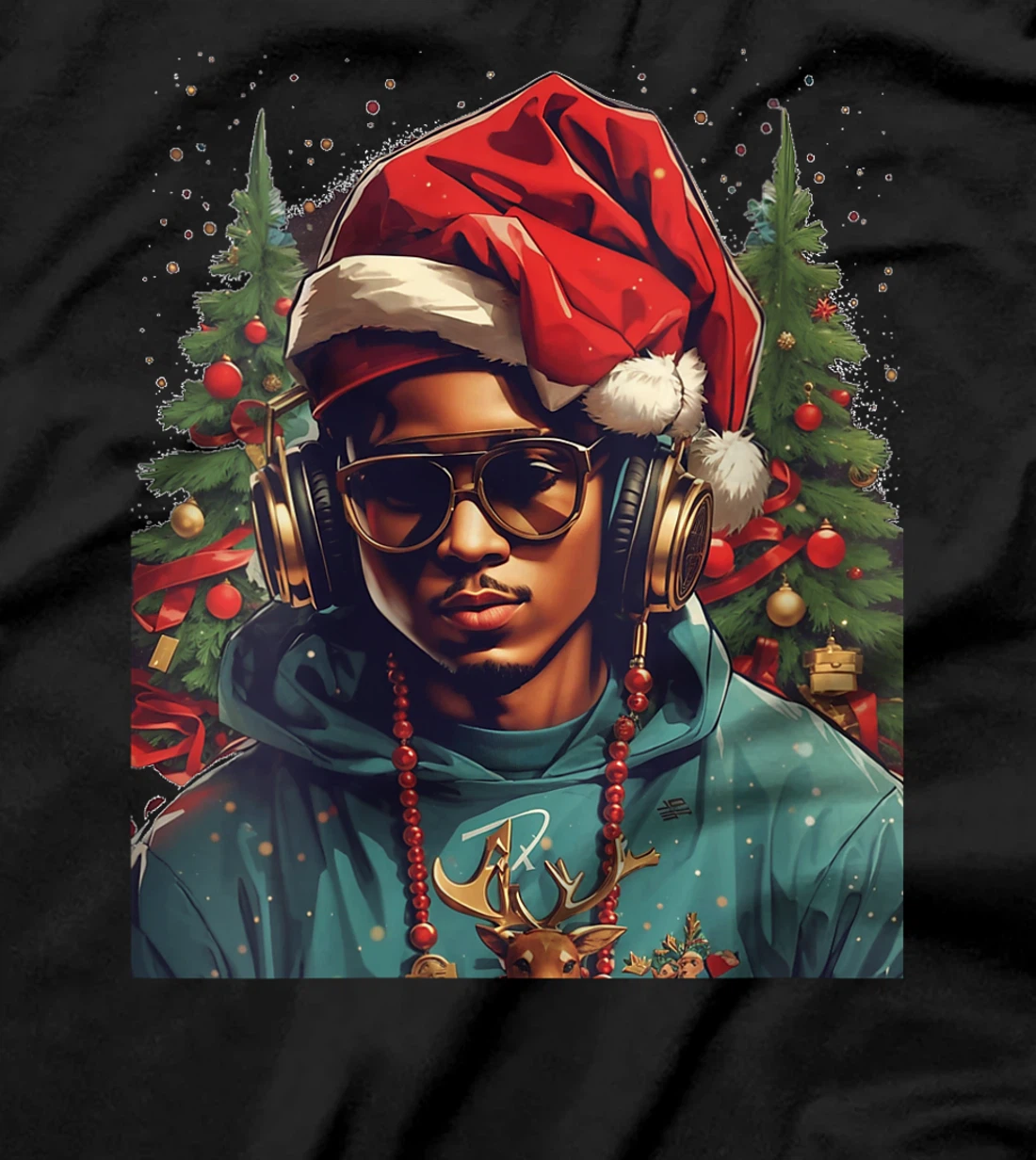 Womens Merry Xmas Happy New Year From Dioniso God Bless Party Time T-Shirt