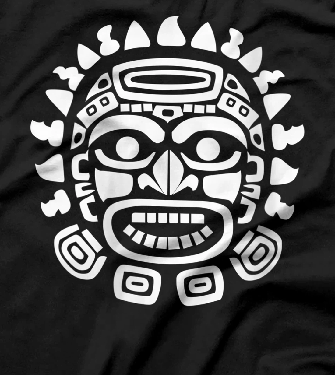 Womens Aztec God Ancient Mythology Face Symbol Sun Tonatiuh T-Shirt