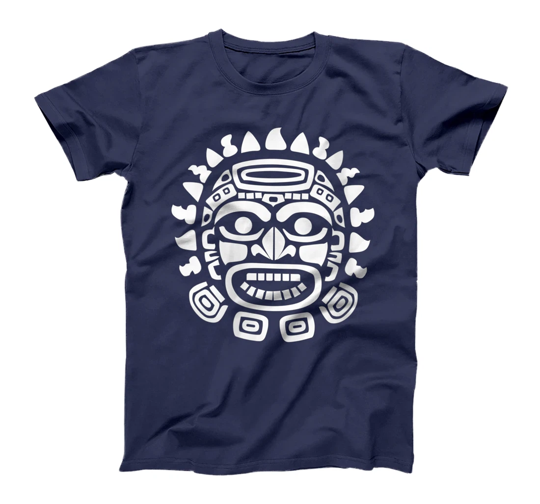 Womens Aztec God Ancient Mythology Face Symbol Sun Tonatiuh T-Shirt