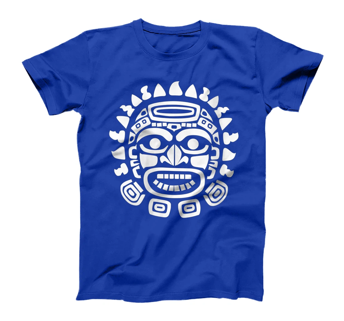 Womens Aztec God Ancient Mythology Face Symbol Sun Tonatiuh T-Shirt