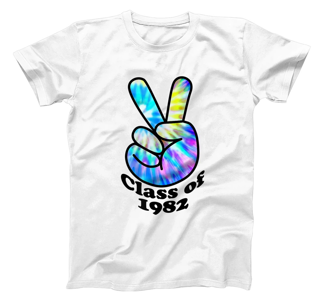 Class of 1982 Reunions Shirts Run Peace Sign School Colors T-Shirt