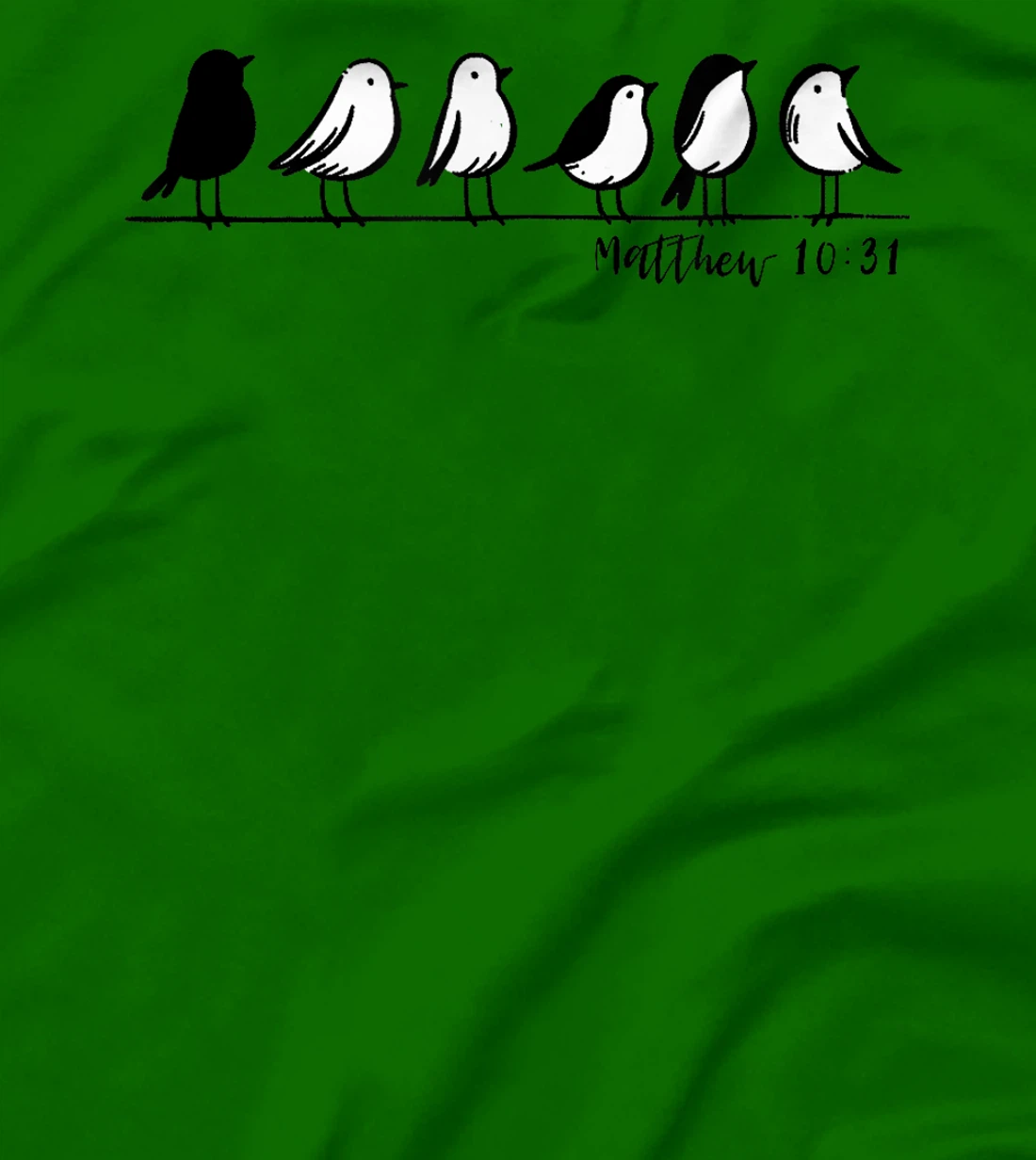 God Cares for You Birds Design | Matthew 10:31 Christian Art T-Shirt
